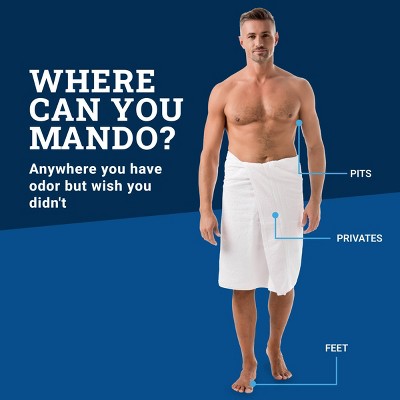 Mando Whole Body Deodorant - Men's Aluminum-Free Invisible Cream Deodorant - Bourbon Leather - Trial Size - 0.5oz