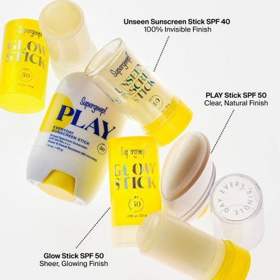 Supergoop! Glow Stick Dry Oil Sunscreen for Face and Body - SPF 50 - 0.7oz: Avobenzone, Unscented, Face Sunscreen