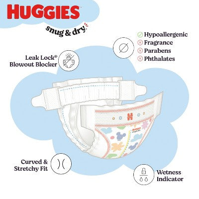 Huggies Snug & Dry Disposable Diapers - Size 4 - 136ct