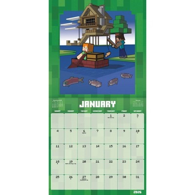 DateWorks 12"x12" 2026 Minecraft Wall Calendar