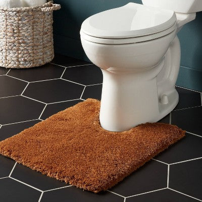 Spa Plush Contour Bath Rug Caramel - Threshold