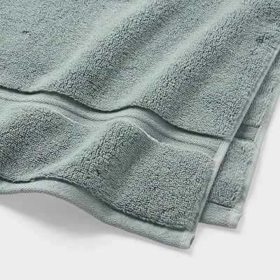 2pk Spa Plush Hand Towel Set Sage Green - Threshold