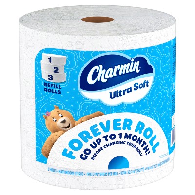 Charmin Ultra Soft Bath Tissue Septic-Safe Toilet Paper Forever Roll Refill - 1700 Sheet