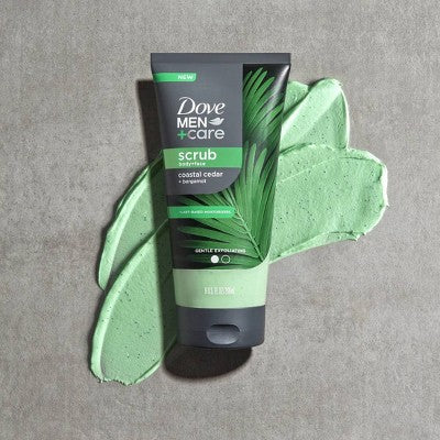 Dove Men+Care Body & Face Scrub with Plant-Based Moisturizers - Coastal Cedar & Bergamot - 9oz