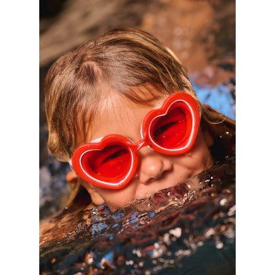 Speedo Kids' Sunny Vibes Heart Swim Goggles - High Risk Red/Punch