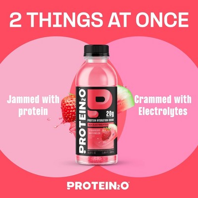 Protein2O 20g Clear Whey Protein Isolate Drink With Electrolytes Strawberry Watermelon Non-Caffeinated - 67.6 fl oz/4pk