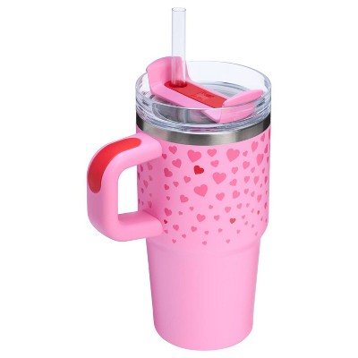 Stanley 20 oz Stainless Steel H2.0 Flowstate Quencher Tumbler with handle Sweet Hearts