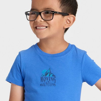 Toddler Boys' Mountains Graphic T-Shirt - Cat & Jack Blue 2T