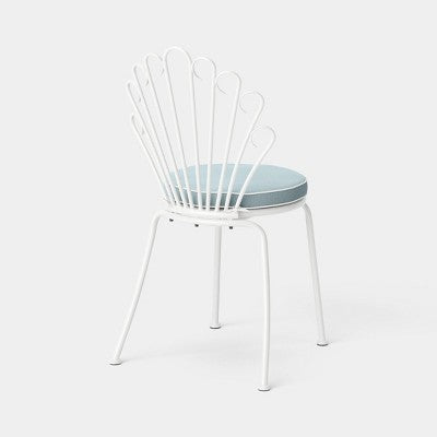 2pk Metal Stackable Shell Outdoor Patio Dining Chairs White - Threshold designed with Studio McGee (LOCAL PICKUP ONLY)