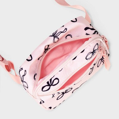 Girls' Bow Print Crossbody Bag - Cat & Jack Pink
