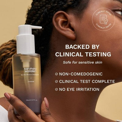 haruharu wonder Black Rice Moisture Cleansing Oil - 1 fl oz: Vegan, For Normal to Acne-Prone Skin, Travel Size