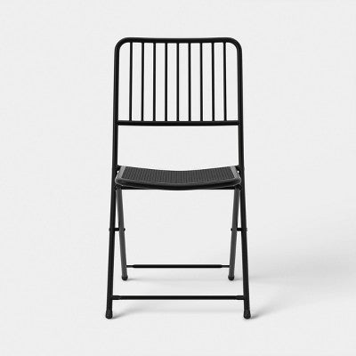 Wire Back Outdoor Patio Chair Black - Room Essentials (LOCAL PICKUP ONLY)