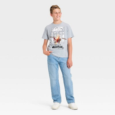 Boys' Avatar: The Last Airbender Oversized T-Shirt - Gray M