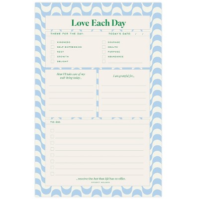 Green Inspired 6"x9" Love Each Day A Wellness Planner Pad