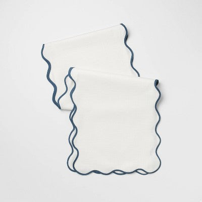 72"x14" Scallop Table Runner - Threshold designed with Studio McGee