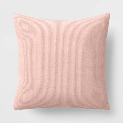 16" x 16" The Corduroy Collection Square Throw Pillow Orange - Room Essentials