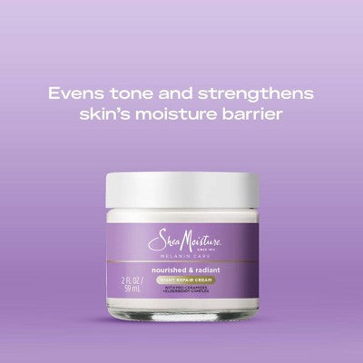 SheaMoisture Melanin Care Nourished & Radiant Night Repair Cream with Elderberry Complex & Pro-Ceramides - 2 fl oz