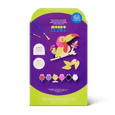 3ct Wood 3D Animal Painting Craft Activity Kit - Mondo Llama