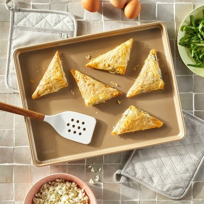 12"x16" Nonstick Aluminized Steel Baking Sheet Gold - Figmint: Cookie Sheet, Oven Tray, Dishwasher & Oven-Safe