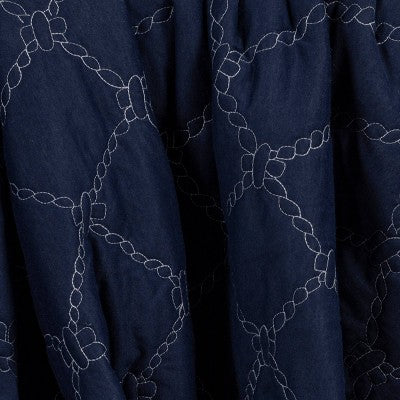 Quilted Net Throw Blanket Blue/Neutral - Room Essentials