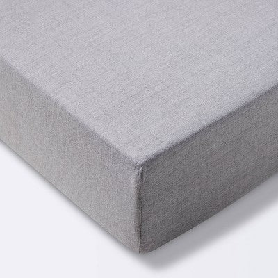 Fitted Crib Sheet Solid - Cloud Island Dark Gray