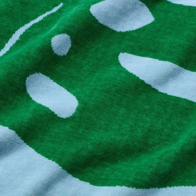 36"x72" Leaf Oversized Beach Towel Blue/Green/White - Room Essentials