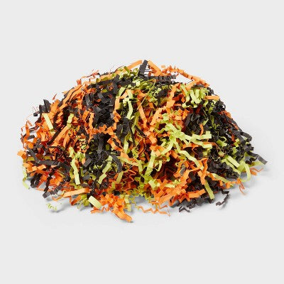 1.5oz.Halloween Shred Filler Paper Orange/Black/Green - Spritz