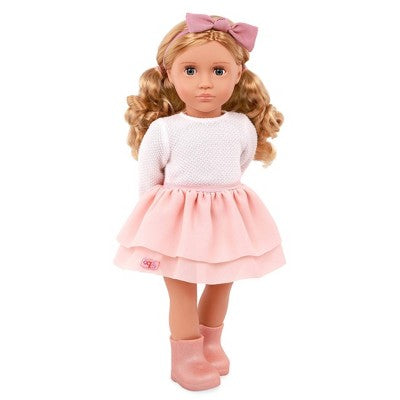 Our Generation Effie 18'' Fashion Doll Pink Bow & Skirt Outfit