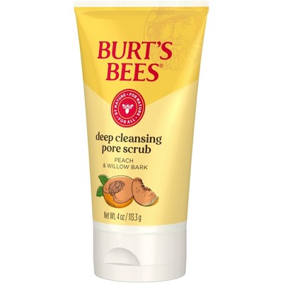 Burt's Bees Peach & Willow Bark Deep Cleansing Pore Facial Scrub - Unscented - 4oz