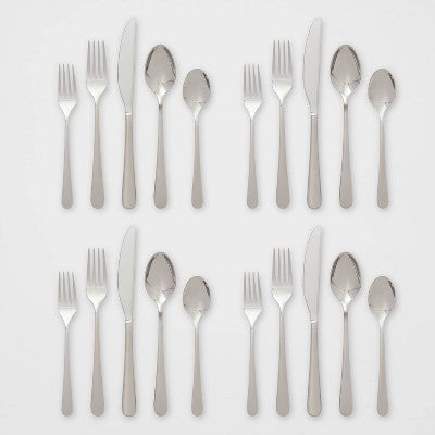 20pc Harrington Flatware Set Silver - Threshold