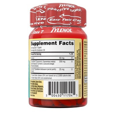 Tylenol Proactive Support Muscle & Joint + Stress Relieve - 30ct: Oral, Caplet Form, 250mg Strength