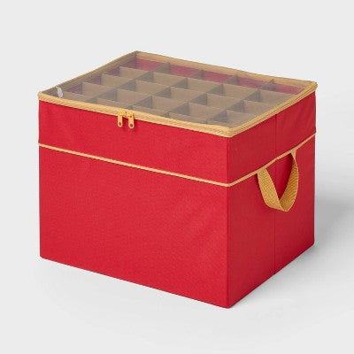 Soft Sided Christmas Ornament Storage Box - Brightroom
