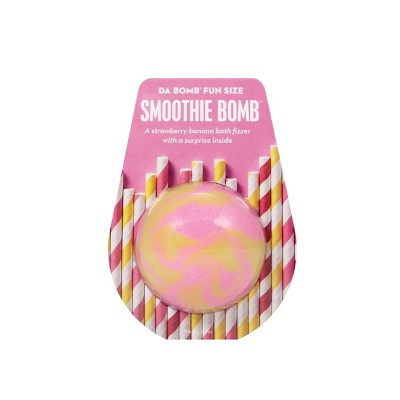 Da Bomb Bath Fizzers Strawberry Banana Smoothie Bath Bomb - 3.5oz