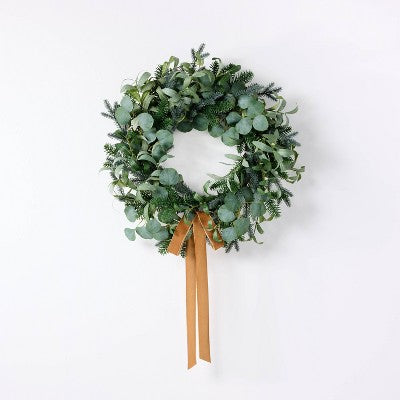 26" Olive and Pine Christmas Wreath - Threshold designed with Studio McGee