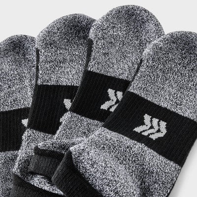 Boys' 6pk No Show Socks - All In Motion Black L