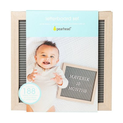 Pearhead Letterboard Set - Natural Wood