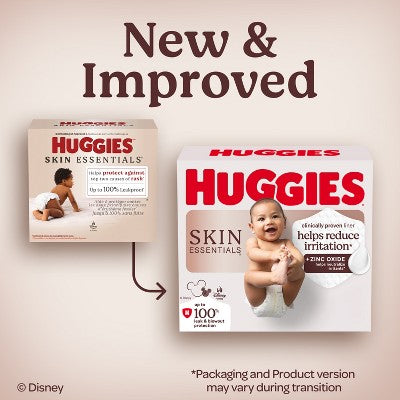 Huggies Skin Essentials Luxury Diapers - Size 6 - 72ct: Disposable, Latex-Free, Hypoallergenic, 35+ lbs, Leak Guards