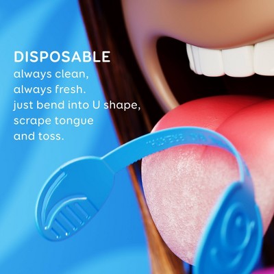 Grin Oral Care Tongue Cleaner Straps - 48ct