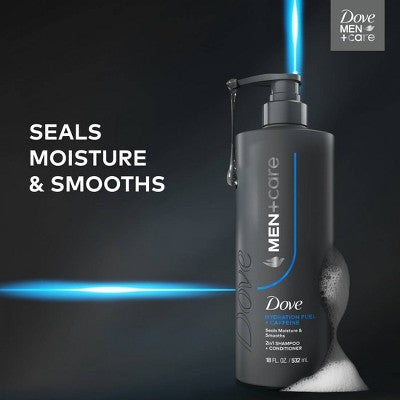 Dove Men+Care 2-in-1 Hydration Fuel + Caffeine Shampoo and Conditioner - 18 fl oz