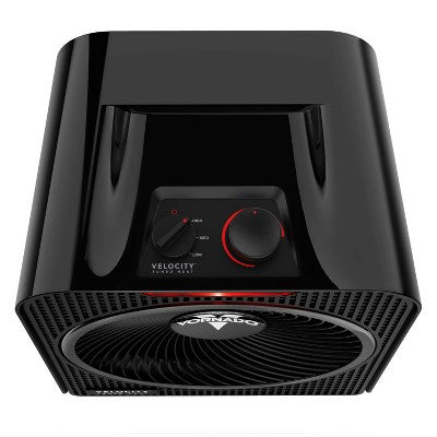 Vornado Velocity 4 Whole Room Vortex Indoor Heater: Portable Electric Space Heater with Adjustable Thermostat, 1500W, Black