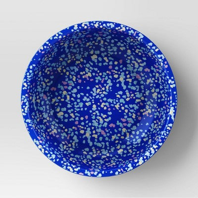 34oz Plastic Terrazzo Candid Cobalt Cereal Bowl Blue - Room Essentials