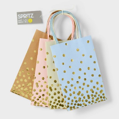 4pk Jr. Tote Bag Assorted with Gold Foil - Spritz