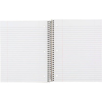 Spiral Notebook 3 Subject Wide Ruled PP 150 Sheets Black - up&up