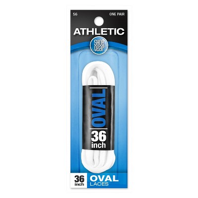 Shoe Gear Oval Shoe Laces - White 36": Nylon Shoelaces, 0.2" Width, Shoe Accessories
