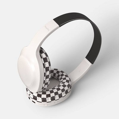 Wireless Built-In-Microphone Headphones - heyday Brown Checkered: On-Ear, USB-C