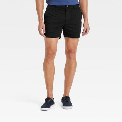 Men's Every Wear 5" Flat Front Chino Shorts  Black 30