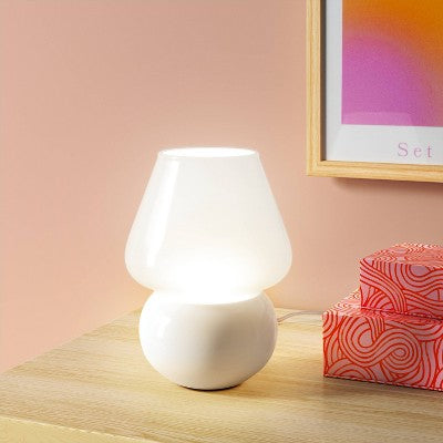 Mushroom Table Lamp White - Room Essentials