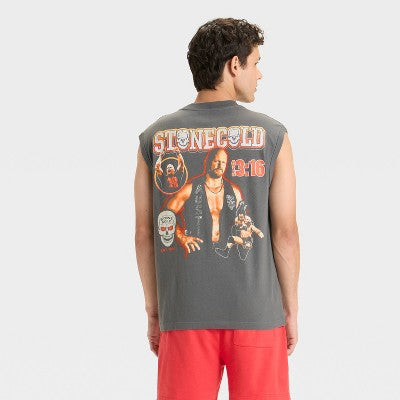 Men's Stone Cold Graphic Muscle Tank Shirt - Original Use Gray M