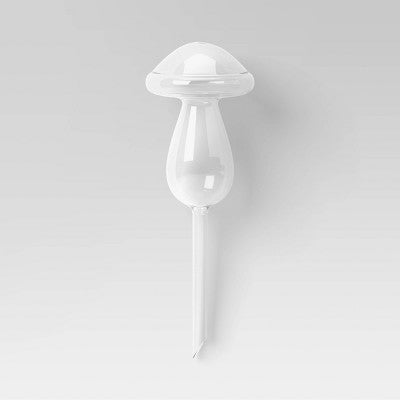 Outdoor Mushroom Shaped Glass Watering Orb Clear - Threshold
