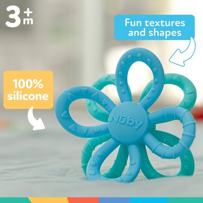 Nuby Geo Silicone Teether - Boy